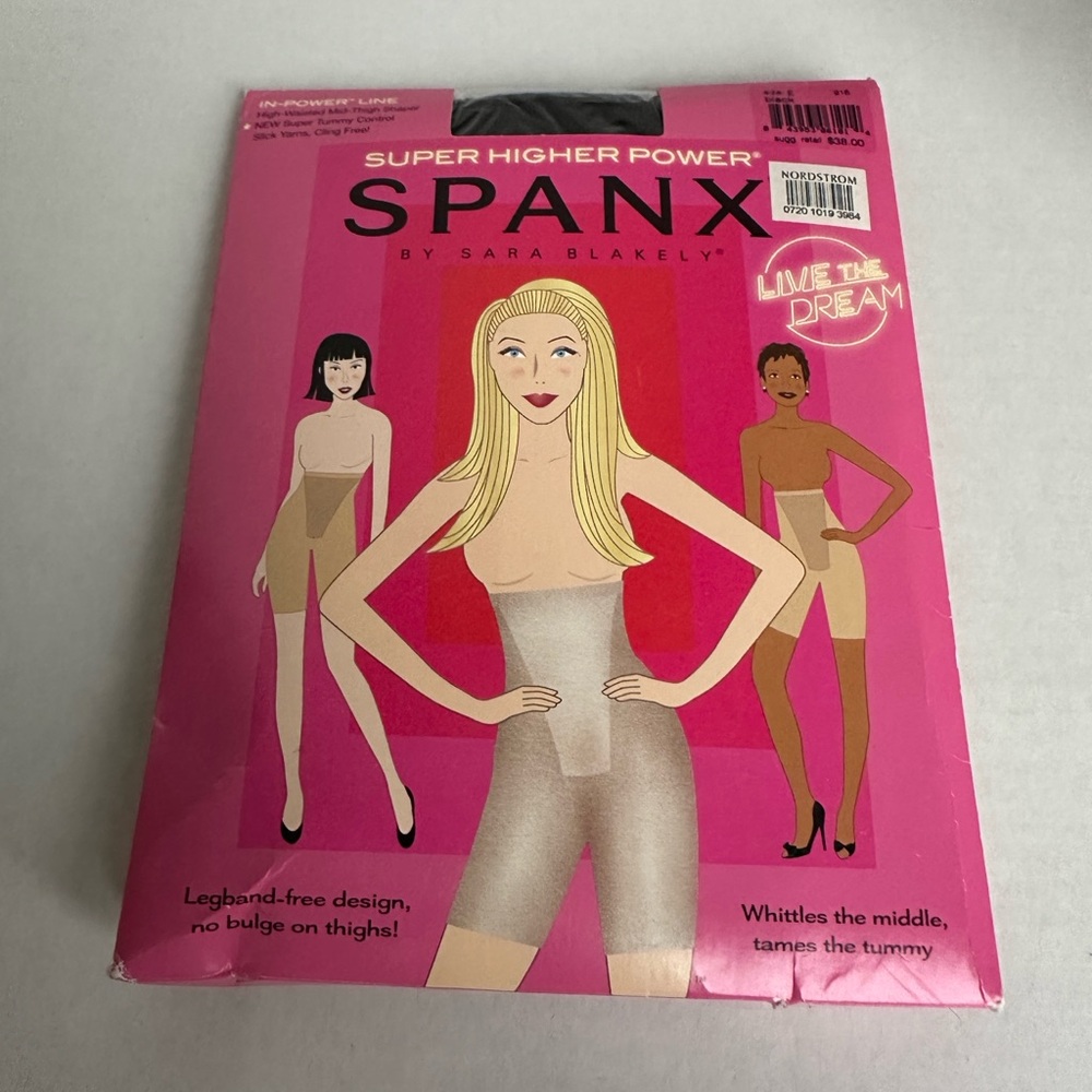 SPANX|| black Hon-Wasted Md-Thigh Shaoer six E